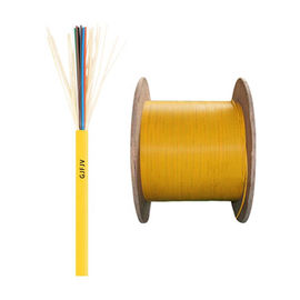 Cable protegido tensado amarillo de la fibra, cable SM interior milímetro 0.9m m del desbloqueo de la fibra de GJFJV