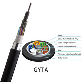 Aluminio de fibra óptica trenzado GYTA G652 no acorazado del cable de Ftth del tubo flojo
